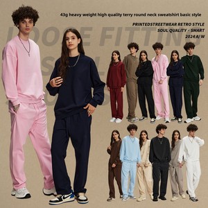 2024 primavera otoño nueva <span class=keywords><strong>marca</strong></span> <span class=keywords><strong>de</strong></span> moda americana <span class=keywords><strong>sudaderas</strong></span> con capucha para hombres 430g peso pesado cuello <span class=keywords><strong>de</strong></span> rizo Color sólido estilo básico - Product Image 3