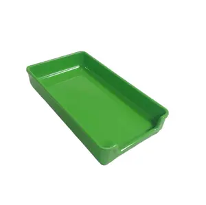メラミン食器キャンプ用壊れない緑色の長方形プレートストリング皿寿司プレート