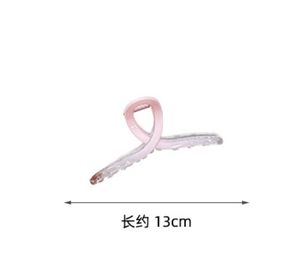 Diadema con pinza para el pelo grande QianJin para mujer, pinza de garra con degradado rosa, estilo femenino bonito, Compatible con pelo rizado fino y grueso - Product Image 4