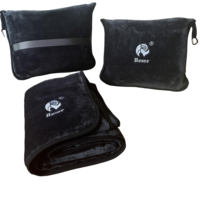 Couverture de voyage douce de qualité supérieure oreiller Compact grand 2 en 1 Combo chaud voyage avion Essentials Portable cadeaux léger