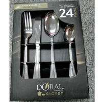 Ensemble de couverts classiques promotionnels Tmy en acier inoxydable 24 pièces pour la table