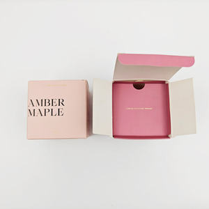 Boîtes rigides en carton avec logo personnalisé, gaufrage, revêtement UV, laminage mat, échantillon gratuit, couleur personnalisée - Cadeau de luxe, bougie parfumée - Product Image 1