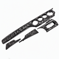 Panneau de console centrale de remplacement non destructif CarbonStep pour Ford Mustang ancienne, finition en fibre de carbone polie, installation facile