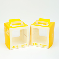 Scatole di Carta per Dessert Personalizzate all'Ingrosso, OEM ODM con Finestra Trasparente in PET, Logo Personalizzato, Stampa Offset, Imballaggio in Cartone per Pasticceria