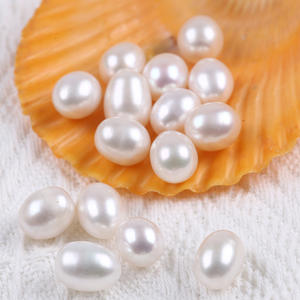 ลูกปัดมุกน้ำจืดสีขาวธรรมชาติ ขนาด 9.5-10 มม. สำหรับงาน DIY เครื่องประดับทำมือ มีตัวเลือกสีชมพู - Product Image 2