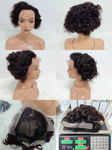 Letsfly Promotion 20$ <b>Short</b> Cut <b>Wigs</b> 13x4 Lace Frontal <b>Wigs</b> 170 gram 11A Egg Roll 12inch 100% Human Hair <b>Wigs</b> Wholesale Stock - Product Image 6