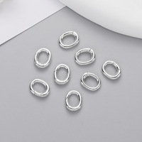 Fermoir à ressort ovale 10*12MM en argent sterling 925, fermoir à ressort personnalisé en or 18K, accessoire de bijouterie
