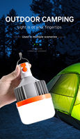 Ampoule LED rechargeable Chargement USB Mobile Night Outdoor Emergency Light 12W 50W Alimentation 6500K E27 B22 RoHS LVD Certified