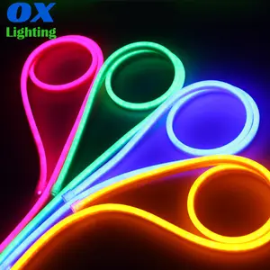 Toptan kırmızı neon floresan lamba-Led esnek neon 220v 360 derece esnek led neon işık beyaz kırmızı mavi kırmızı sarı IP68 led neon flex tüp halat ışık