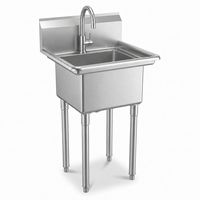 Évier de cuisine professionnel en acier inoxydable à cuve unique, qualité alimentaire, directement de l'usine, pour restaurant