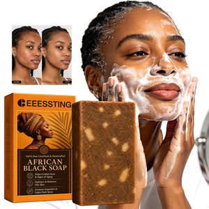 Jabón Facial Personalizado con Logotipo, Aclarante, Antimanchas, Limpiador, Minimizador de Poros, Jabón Negro Africano Natural Hecho a Mano - Product Image 1