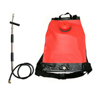 Sac à dos de pompier ergonomique anti-fatigue portable avec logo personnalisé, 20 L, en PVC, pulvérisateur de lutte contre l'incendie, pompe à dos de 5 gallons