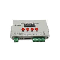 Contrôleur RGB programmable K-1000C à huit ports avec lecture hors ligne de cartes SD, prend en charge l'adressage du protocole DMX, 5-24V DC