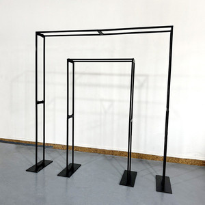 Arco de Hierro de Doble Poste para Decoración de Bodas, Marco para Flores, Decoración de Bodas al Aire Libre, Arco Dorado para Fondo de Boda - Product Image 6