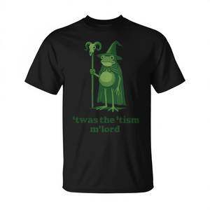 Wizard <b>Meme</b> Frog T-<b>Shirt</b> Twas The Tism M'lord Autism Awareness <b>Shirt</b> - Product Image 3