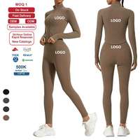 Ensemble de vêtements de sport pour femmes, haut et leggings de yoga confortables et doux, extensible et performant pour la salle de sport, le Pilates, la course à pied, l'entraînement physique