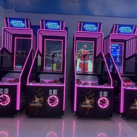 Écran LED à pièces Sport Tir Arcade Interactive Moving Hoop Game Basketball Machine Online Play