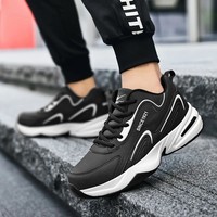 Chaussures de sport pour hommes, baskets décontractées souples pour la marche en plein air, baskets en cuir de créateur à la mode, baskets imperméables pour hommes, tennis masculin