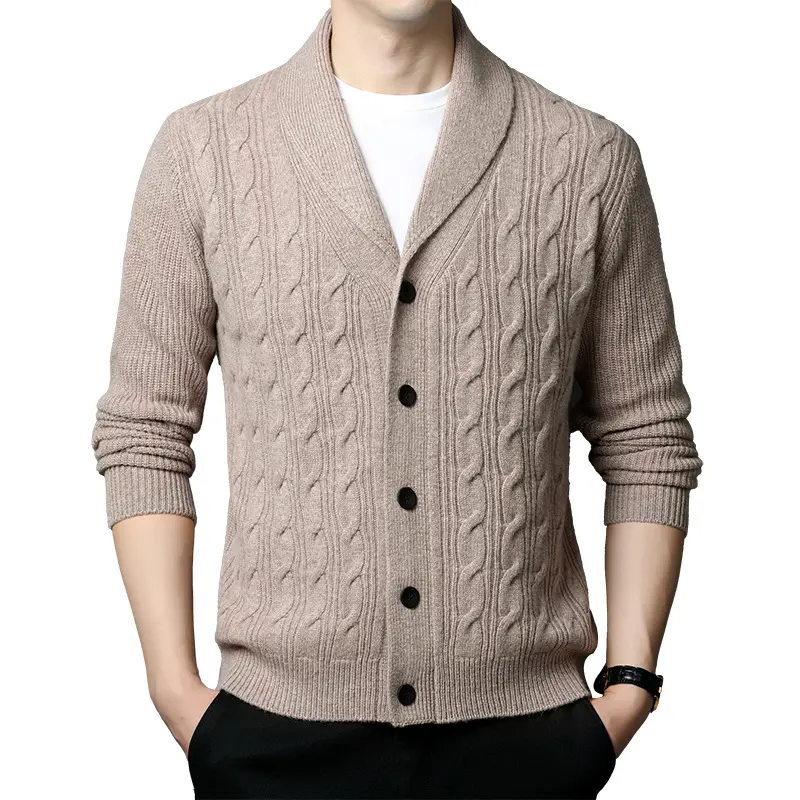 2023 good price merino wool hooded designer cardigan sweater for men