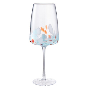 Fabricant de sets de verres à vin de <span class=keywords><strong>Bordeaux</strong></span> en verre de luxe grande capacité, verres à vin rouge en cristal avec motif de points colorés - Product Image 6