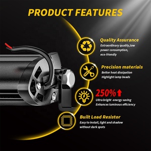 Fendo độ sáng cao siêu mỏng COB đơn hàng dẫn dải dài ánh sáng 18W 10-30V 7-inch Spotlight làm việc lái xe thanh ánh sáng - Product Image 5