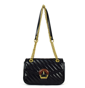 Sac bandoulière élégant pour femme, petit sac carré de luxe décoré d'une chaîne, sac à main pour femme - Product Image 1