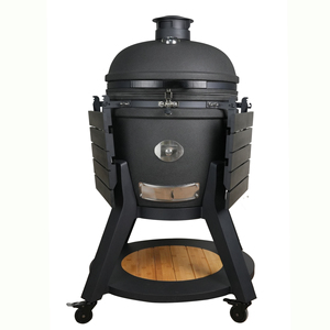 Lò nướng BBQ gốm hiện đại Auplex Kamado 21 inch với lớp hoàn thiện bằng men sứ và xe đẩy dành cho cắm trại ngoài trời - Product Image 1