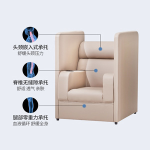 Silla de Hospital con Estructura de Madera Maciza, Esponja de Alta Elasticidad, Absorción de Impactos, Ancha y Cómoda, para Sala de Espera de Clínica Médica - Product Image 4