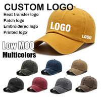Gorra de Béisbol de Alta Calidad, Estilo Desgastado, con Logotipo Bordado Personalizado, 6 Paneles, Gorra Deportiva Vintage