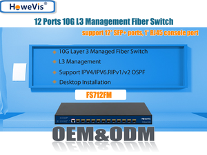 12-Port 10G Ethernet <span class=keywords><strong>Switch</strong></span> POE Gigabit Network <span class=keywords><strong>Router</strong></span> กับ VLAN & SNMP QoS SFP Fiber Port <span class=keywords><strong>Layer</strong></span> <span class=keywords><strong>3</strong></span> SNMP มีในสต็อก - Product Image 3