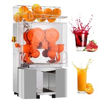 Commerciële automatische sinaasappelpersmachine van roestvrij staal met automatische invoer fruitmand voor catering