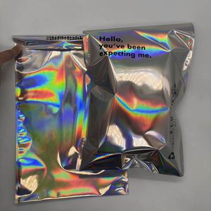 Enveloppe d'expédition en poly holographique avec logo personnalisé pour sweats à capuche, sac d'expédition laser, taille S M L, polymailer d'expédition - Product Image 4