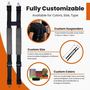 Bretelles de pompier H-Back à ajustement rapide, non élastiques, avec épaulettes et pinces à ressort, accessoires d'<span class=keywords><strong>escalade</strong></span> - Product Image 3