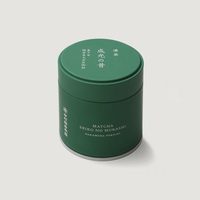 Récipient en métal vide de fantaisie utilitaire complet personnalisé pour thé Matcha boîte d'emballage étanche verte en métal avec tirette