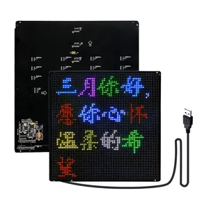 64*64 Pixels Tela de exibição dinâmica led smart wearable RGB LED colorido iluminado diy Mochila Vest Bag levou Billboard