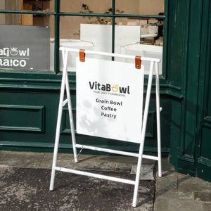Freestanding Foldable Steel Billboard Storefront Metal <strong>Sign</strong> Display Stand Sidewalk Advertising Board - Product Image 5