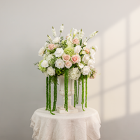 Arreglos Florales para Fondo de Boda, Decoración de Escenario con Plantas Rosas y Verdes, Bola de Flores, Precio de Fábrica al por Mayor