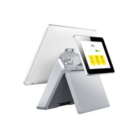 Système de point de vente tactile à double écran pour comptoir de restaurant avec processeur quadricœur, 4 Go de RAM + 64 Go de SSD, système d'exploitation Windows