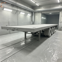 Semi-remorque à plateau plat 4 essieux 45 pieds, plateau plat haute capacité pour marchandises surdimensionnées