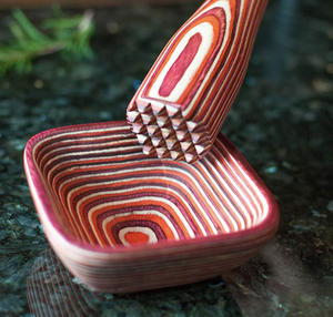 Colorful Layered <b>Wooden</b> Salad <b>Bowl</b>, Eco-Friendly Plywood Serving <b>Bowl</b>, Striped Wood <b>Bowl</b> for Kitchen & Tableware - Product Image 2