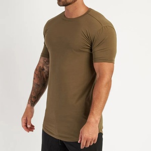 Nouveau T-shirt décontracté à manches courtes pour le sport et le fitness, tendance musculaire estivale, en polyester/coton doré - Product Image 6