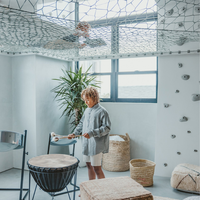 NetsTribe Canapé d'intérieur en filet Sky et chaise longue suspendue pour la maison, la salle de jeux familiale et le salon