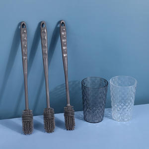 Cepillo de silicona para vasos, cepillo para botellas, cepillo de limpieza de mango largo, cepillo para tetinas sin ángulos muertos, cepillo para vasos, cepillo multifuncional - Product Image 1