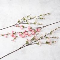 Petites fleurs artificielles de bégonia en soie, fausses plantes vertes, pour décoration d'entrée de salon, de mariage ou de maison, signifiant bon augure