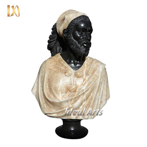 Sculpture de buste <span class=keywords><strong>en</strong></span> <span class=keywords><strong>pierre</strong></span> naturelle sculptée à la main, décoration de maison, <span class=keywords><strong>statue</strong></span> de tête de femme <span class=keywords><strong>en</strong></span> marbre noir africain - Product Image 4