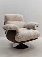 Fauteuil pivotant de loisirs ergonomique et réglable pour salon et chambre à coucher
