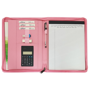 Modernqiu A4 Kích Thước Tùy Chỉnh PU Da Danh Mục Đầu Tư Kinh Doanh Màu Hồng Tùy Chỉnh <span class=keywords><strong>Padfolio</strong></span> Thư Mục Không Có Tối Thiểu Tùy Chỉnh Nộp Hồ Sơ Sản Phẩm - Product Image 4