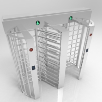 Torniquete de Doble Carril de Alta Seguridad con Control de Acceso por Tarjeta RFID, Acero Inoxidable, Protección IP65, Anti-Embestidares