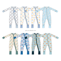 Expédition rapide, vêtements pour bébé en bambou doux, pyjama en bambou RTS, ensemble deux pièces pour enfants, ensemble de vêtements de nuit à manches longues pour enfants