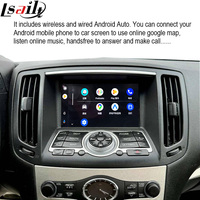 Modul Lsailt 7 Inci Wireless Apple CarPlay & Android Auto + Layar Sentuh untuk Infiniti G37 G35 Coupe dengan Kontrol Setir